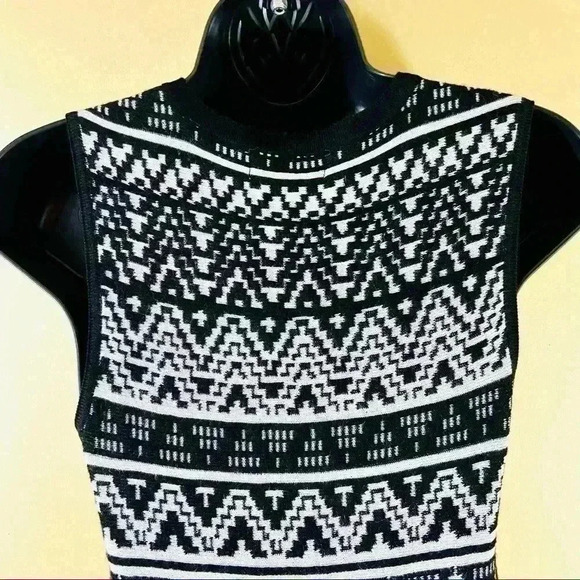 Altar’d State Rayon Black/white Sleeveless Knit A-Line Mini Dress Size S - Picture 13 of 16